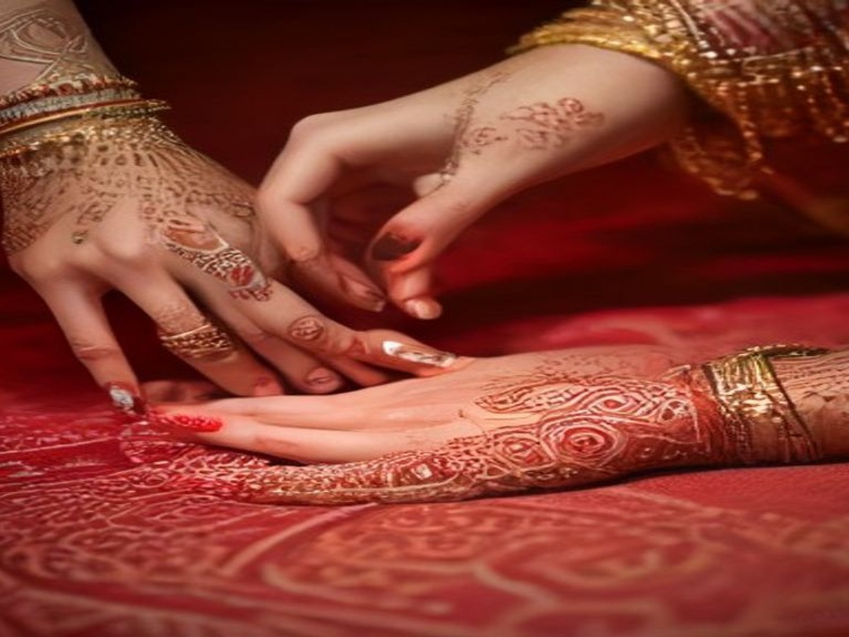 Luxury Destination Wedding in Marrakech 2026 architectural details and florals - Detailed shot of traditional Moroccan bridal preparations during a lux